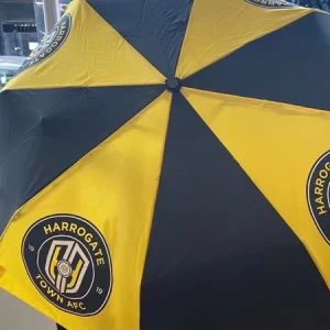 Yellow and Black Foldable Umbrella