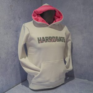 White Hoodie with towel detail