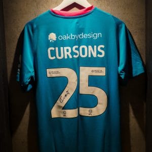 TOM CURSONS SIGNED + MATCH-ISSUED 2025/26 AWAY SHIRT