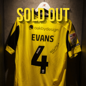 JACK EVANS SIGNED + MATCH-ISSUED 2025/26 HOME SHIRT