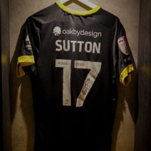 LEVI SUTTON SIGNED + MATCH-ISSUED 2024/25 THIRD SHIRT
