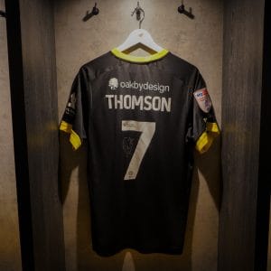 GEORGE THOMSON SIGNED + MATCH-ISSUED 2024/25 THIRD SHIRT