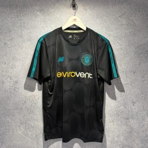 2025/26 New Balance Black Warm-Up T-Shirt (with sponsor)