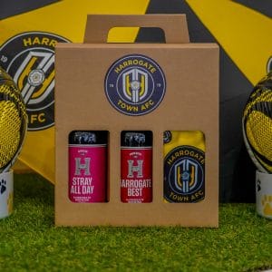 HARROGATE TOWN BEER AND SOCKS BUNDLE