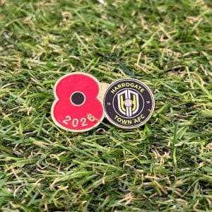 Harrogate Town Official Royal British Legion 2026 Poppy Badge